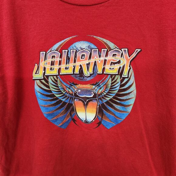 Journey 2020 Graphic Print Band T-shirt Woman's XL Red *small Hole On Back 1025 - Picture 2 of 7